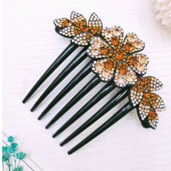 Opvise Hair Comb Clips 3 Classical Non-slip Seven Teeth Bridal Wedding Prom Updo - Picture 3 of 8